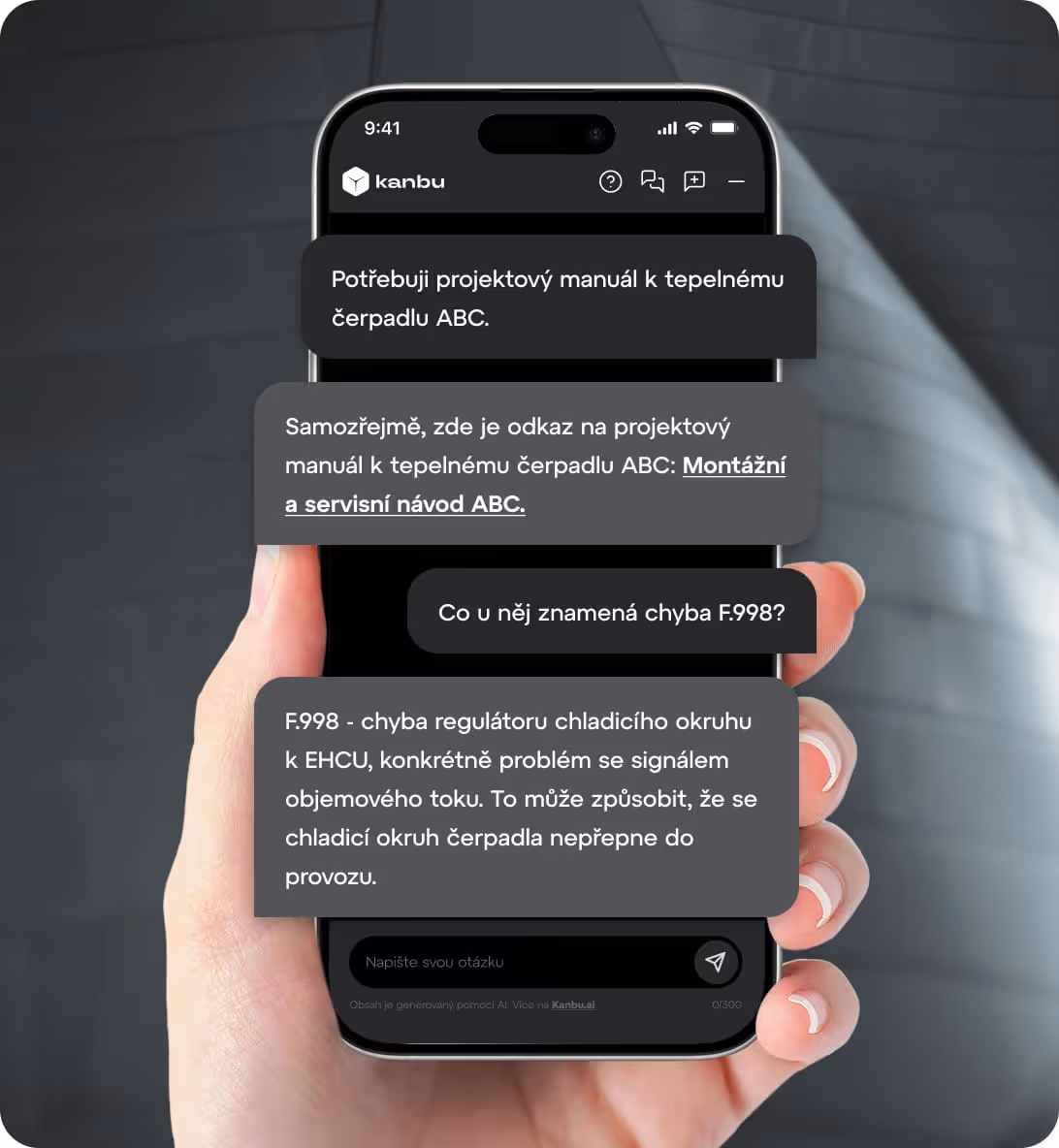 phone display with green bg