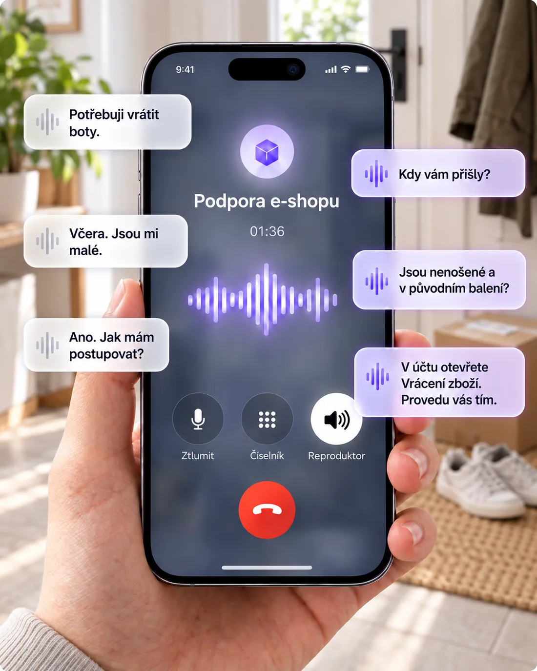 Vrácení zboží po telefonu