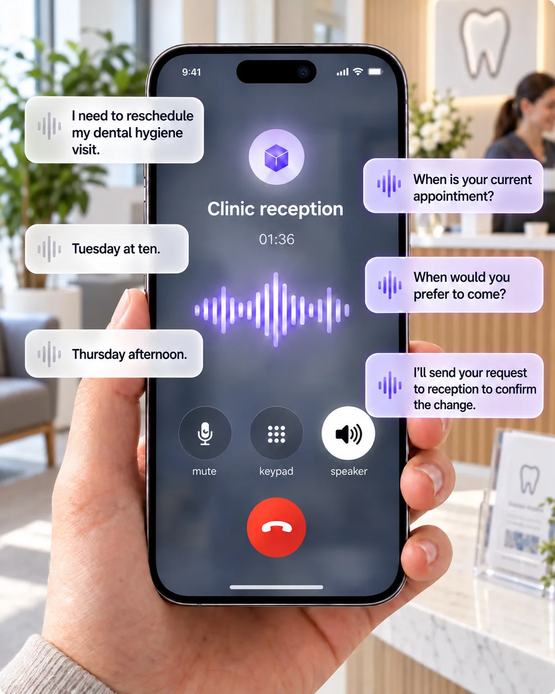 Appointment change by phone