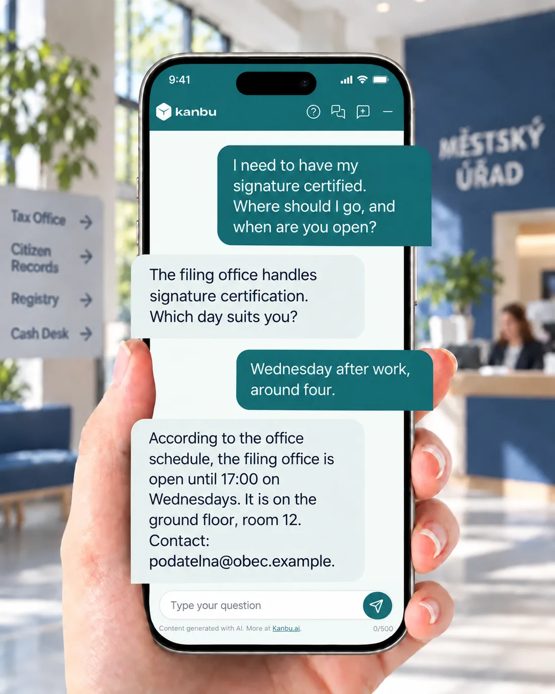 Office hours and the right department