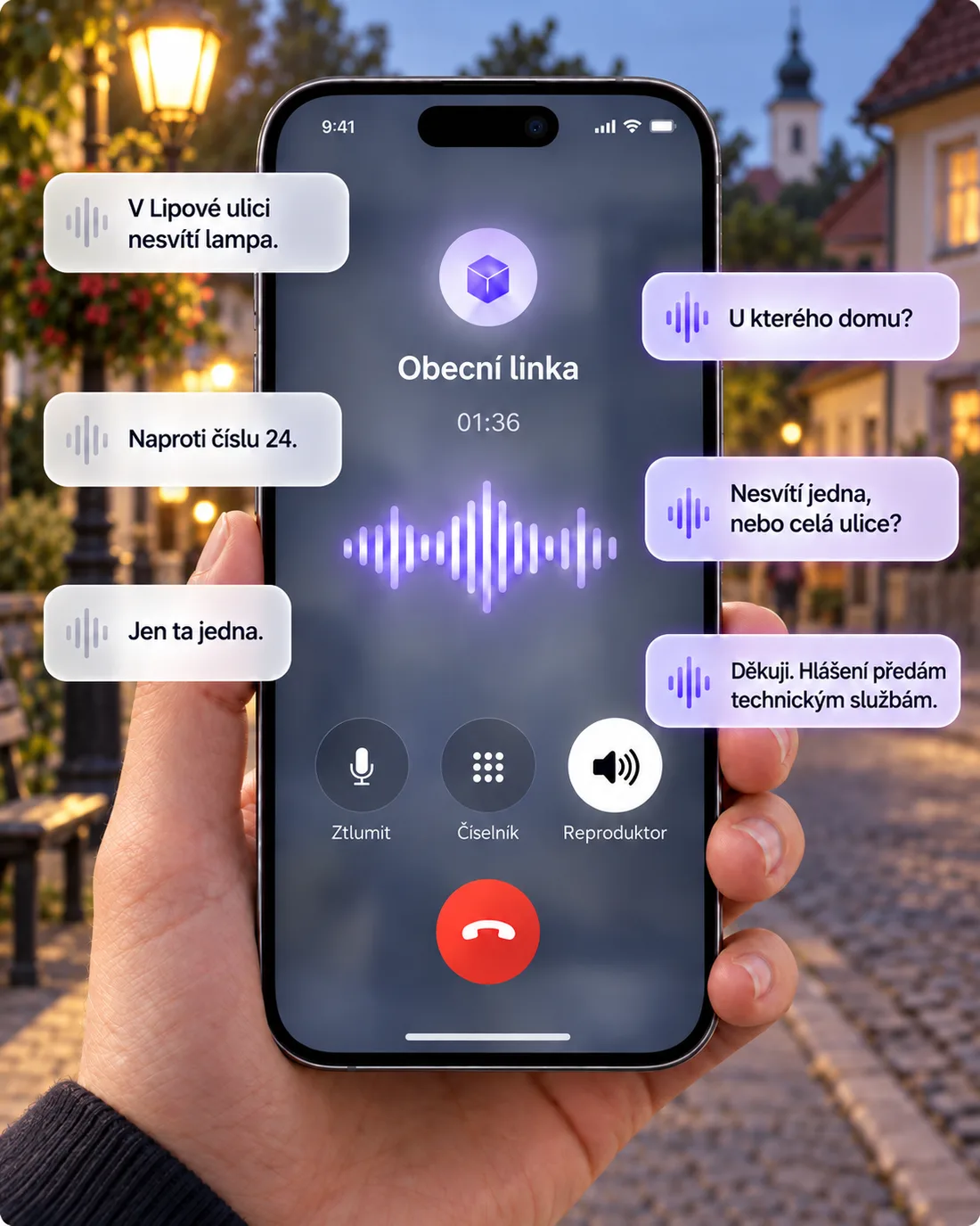 Hlášení závady po telefonu