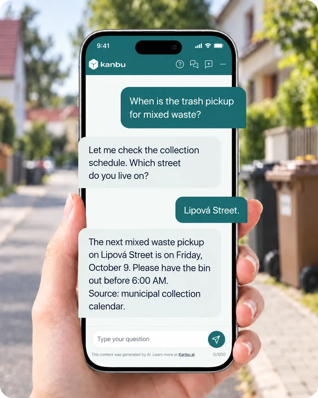 Waste collection schedule