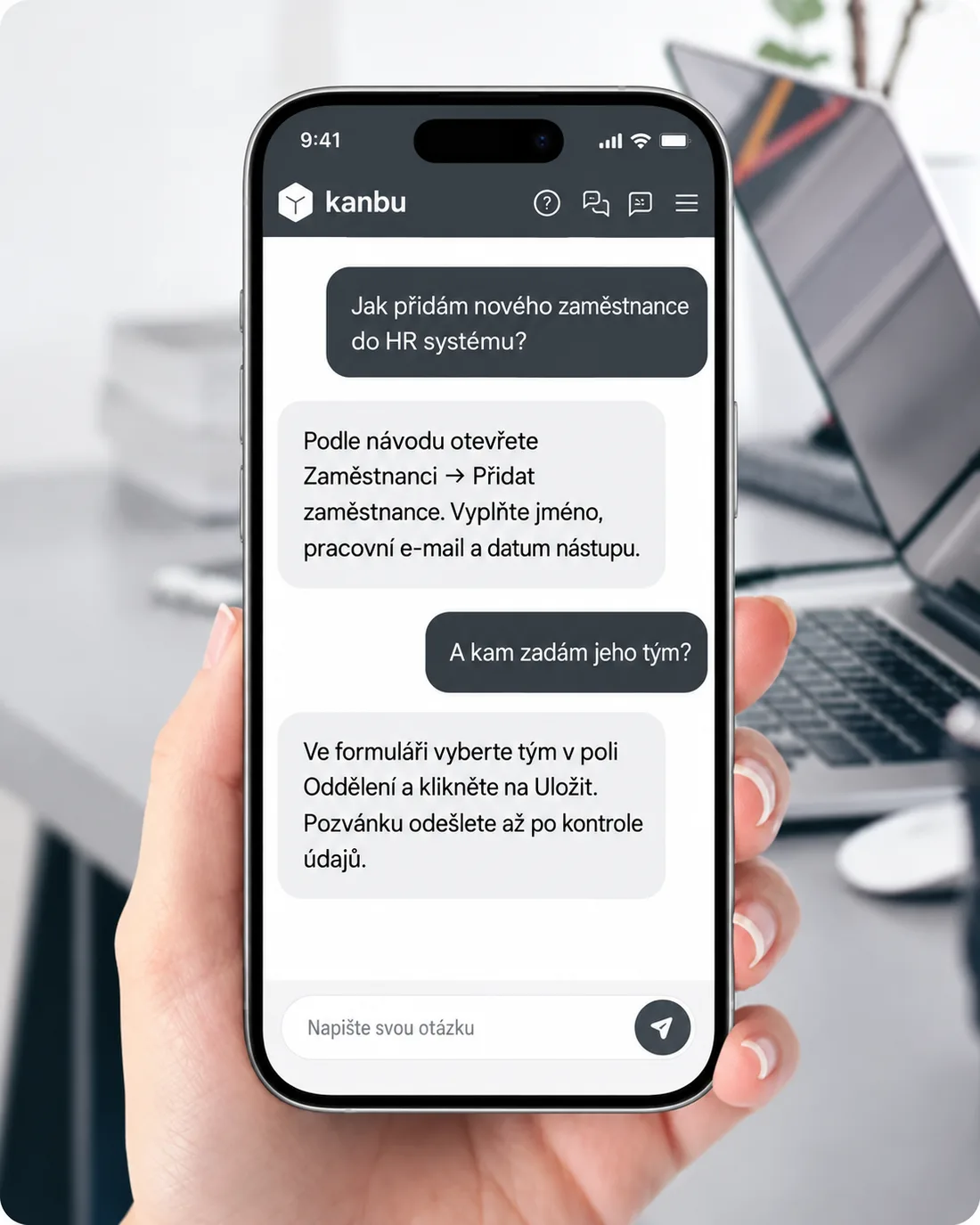 Návod v interním systému