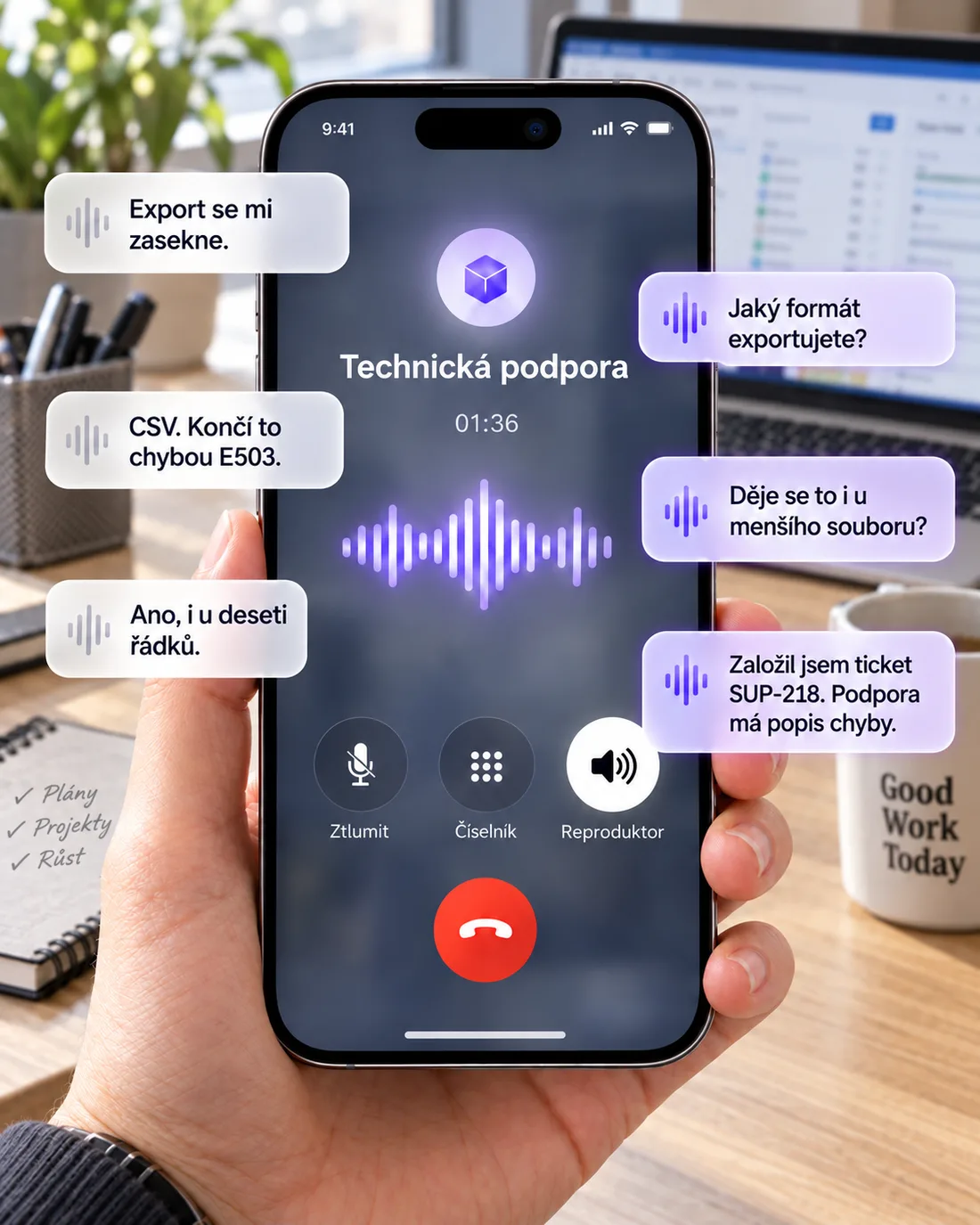 Technická podpora po telefonu